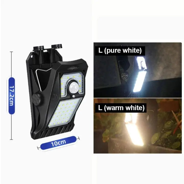 Sikunuo | Large Solar LED Outdoor Lamp – With Clip & Motion Sensor