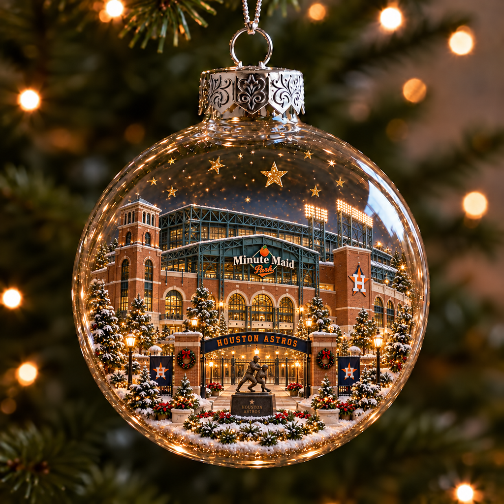 Light-Up Baseball Stadium Christmas Ornament