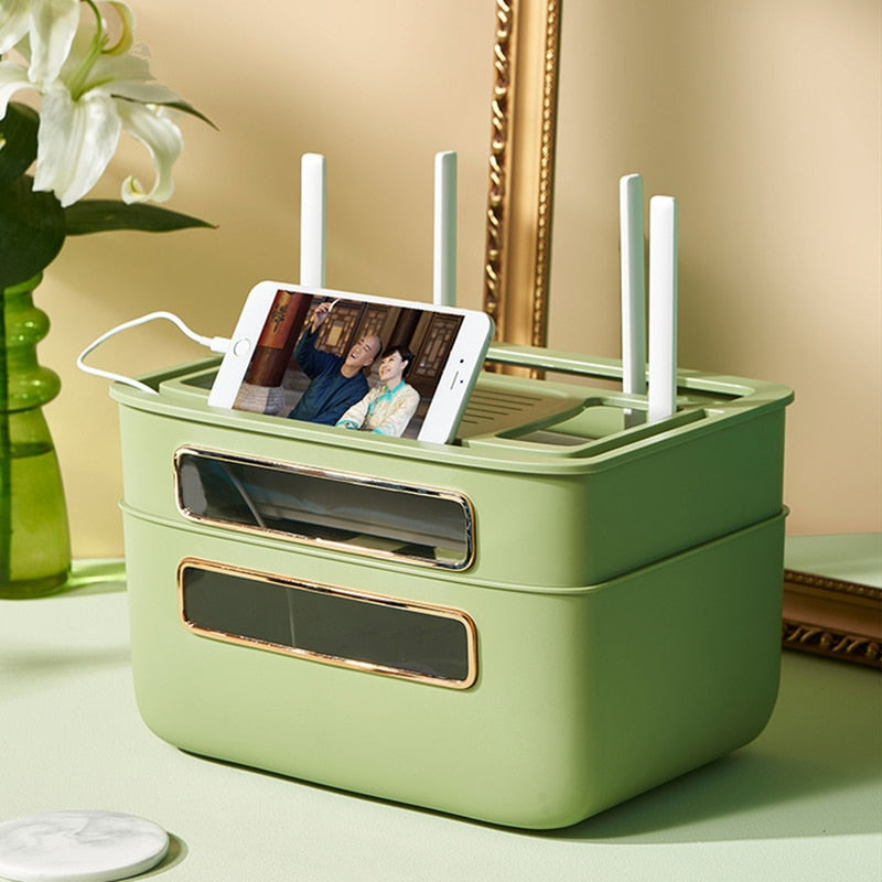Sikunuo | Nordic Stackable Modem Holder Cable Organizer