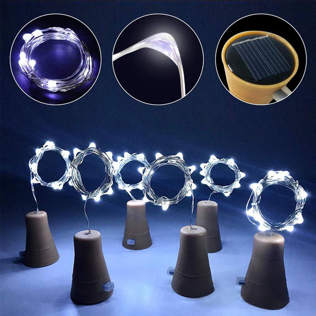 Sikunuo | Solar-Powered Bottle Cork String Lights