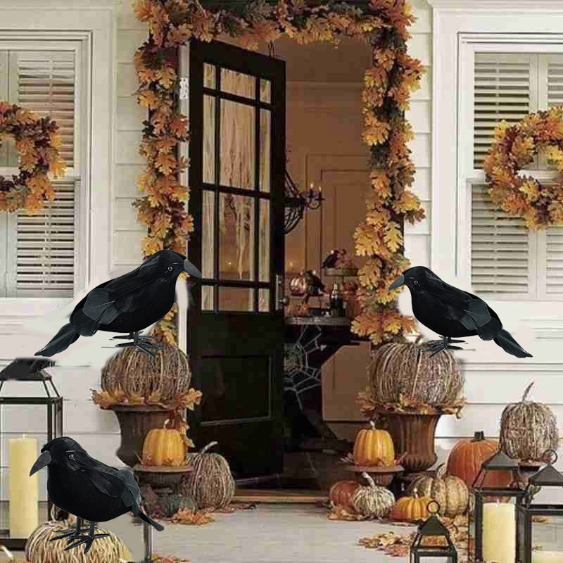 Sikunuo | Black Crow Halloween Home Decor