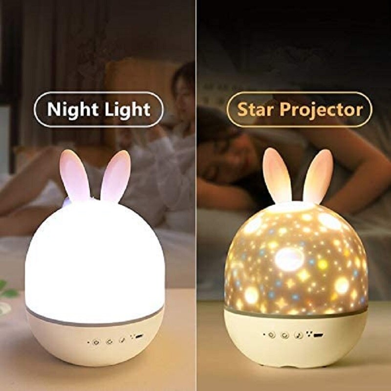 Sikunuo | LED Universe Stars Bunny Projector Night Light