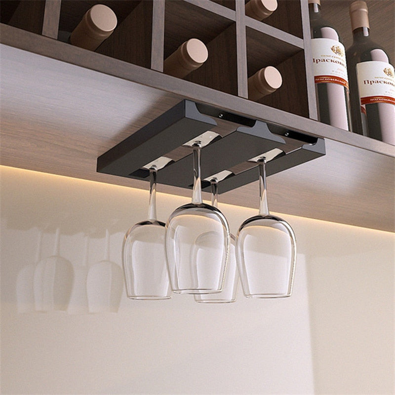 Sikunuo | Under Cabinet Glass Organizer Rack