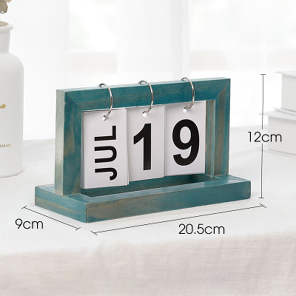 Sikunuo | Wooden Flip Desktop Daily Calendar