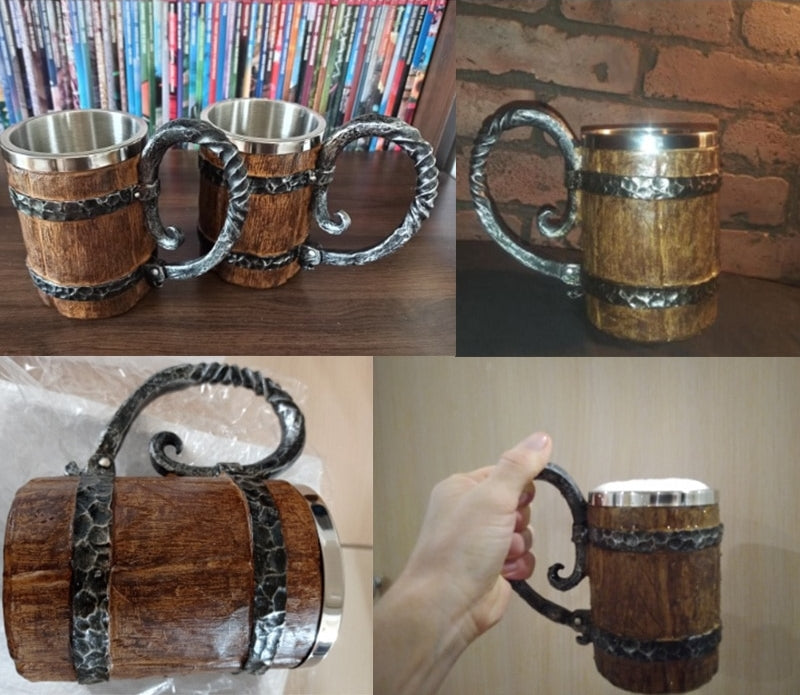 Sikunuo | Ancient Time Stainless Steel Wooden Mug