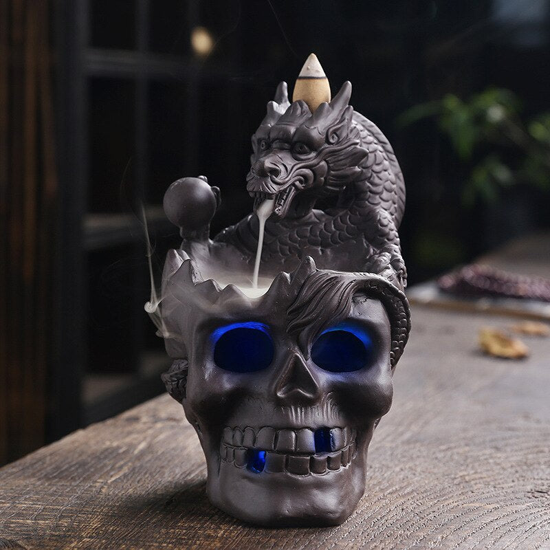 Sikunuo | Dragon Skull LED Incense Burner