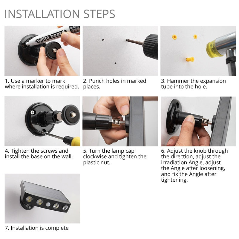 Sikunuo | LED Solar Motion Sensor Outdoor Light