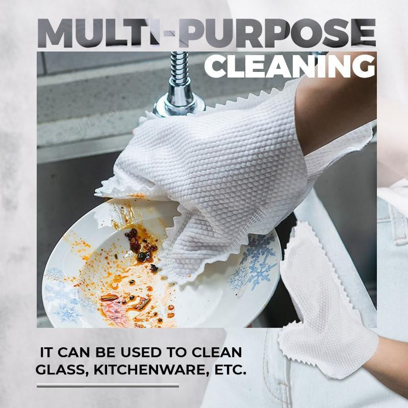 Sikunuo | 10Pcs Reusable Microfiber Dust Cleaning Gloves