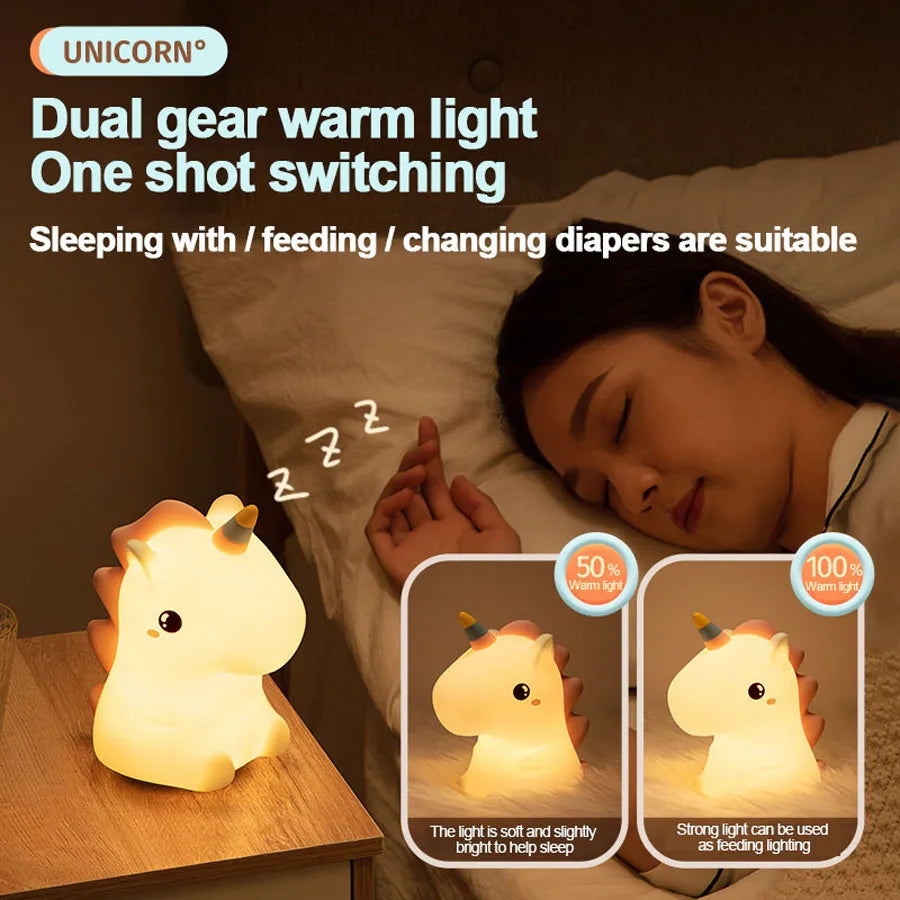 Sikunuo | Dreamy Unicorn Soft LED Bedroom Led Lamp