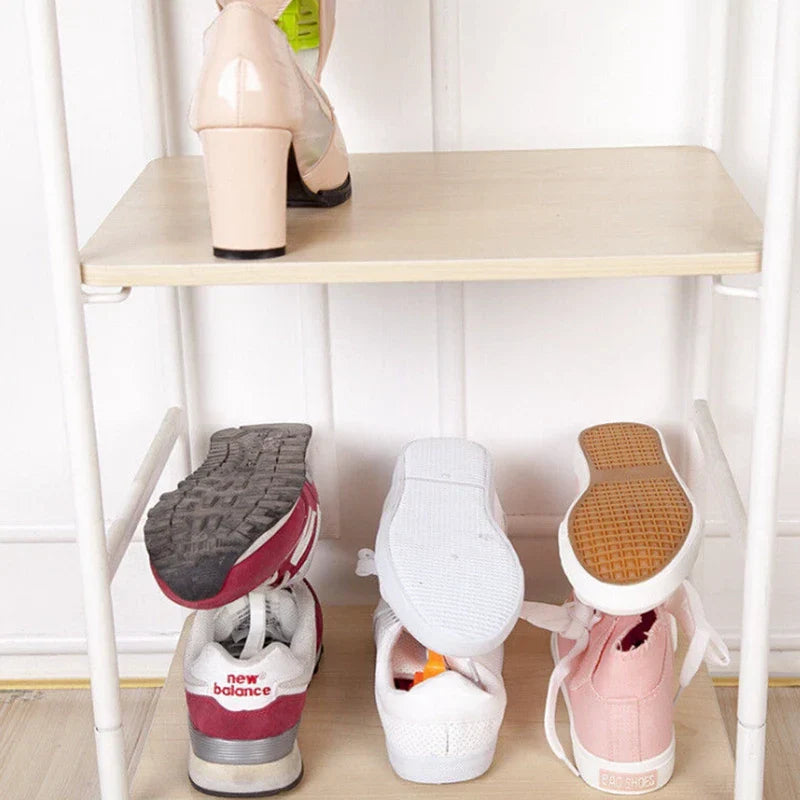 Collapsible Shoe Storage Organizer with Adjustable Design