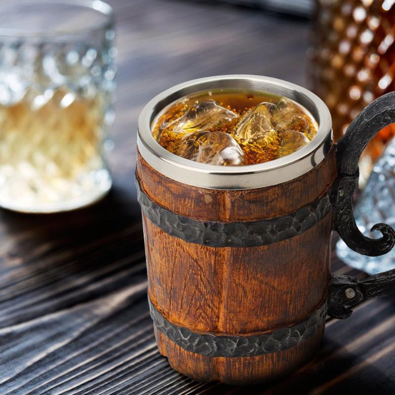 Sikunuo | Ancient Time Stainless Steel Wooden Mug