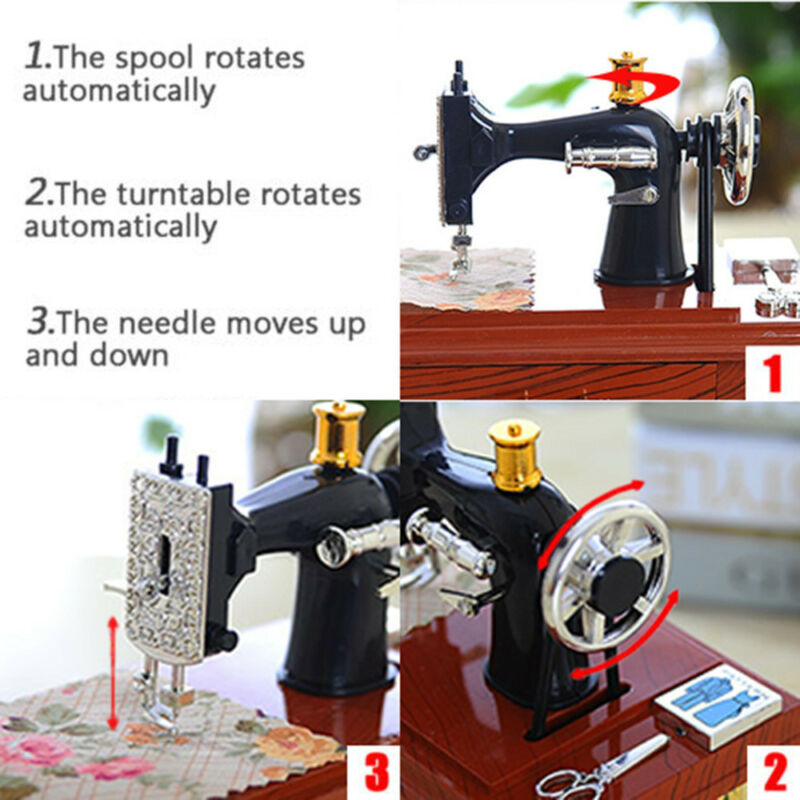 Sikunuo | Mini Craft Retro Sewing Machine Decor