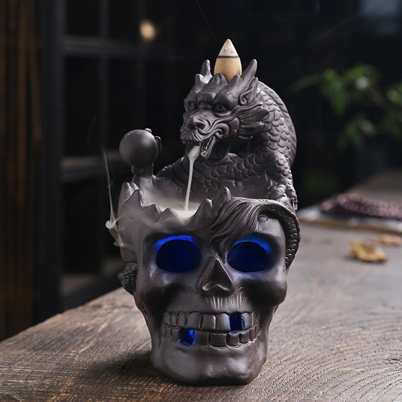 Sikunuo | Dragon Skull LED Incense Burner