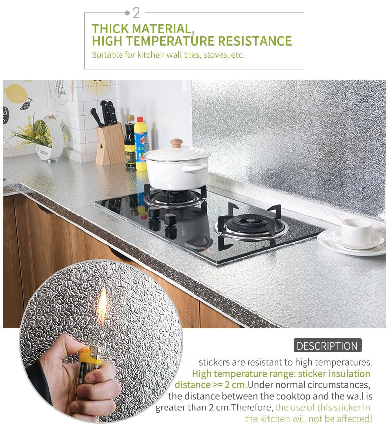 Sikunuo | Waterproof Self-Adhesive Kitchen Oil-proof Wallpapers
