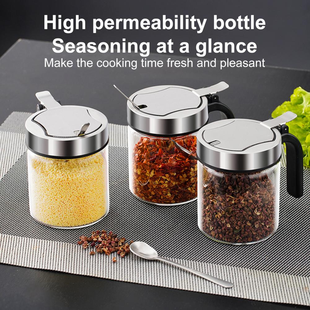 Sikunuo | Moisture Proof Elegant Glass Seasoning Storage Jar