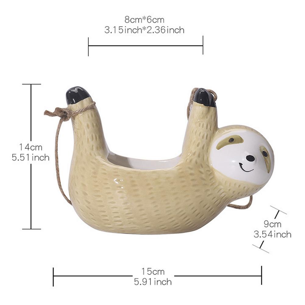 Sikunuo | Ceramic Happy Sloth Flower Pot