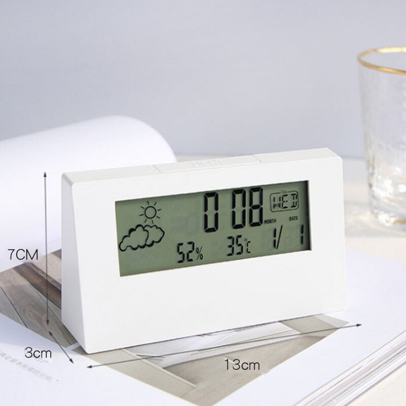 Sikunuo | Transparent Crystal Vision Multifunctional Desktop Clock