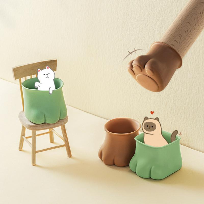 Sikunuo | 4Pcs Non-Slip Cat Paw Furniture Leg Cover
