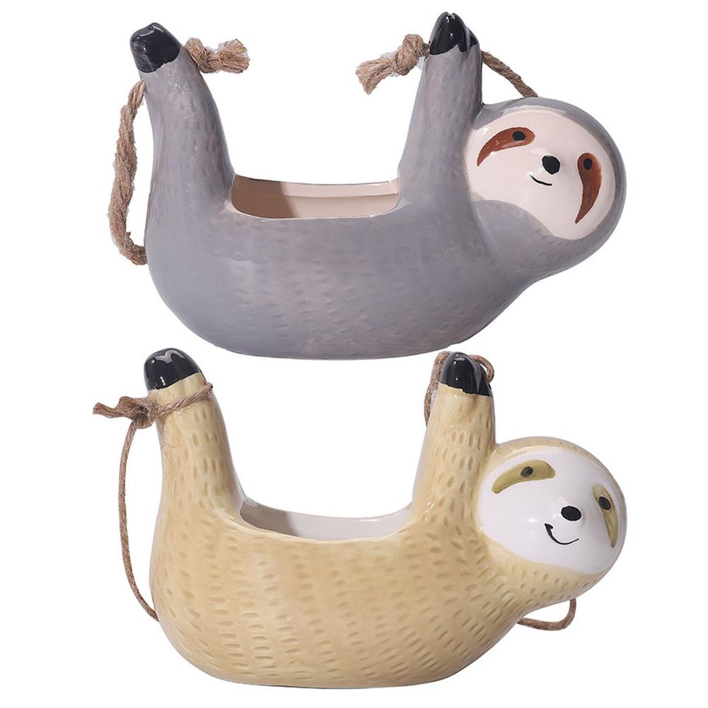 Sikunuo | Ceramic Happy Sloth Flower Pot