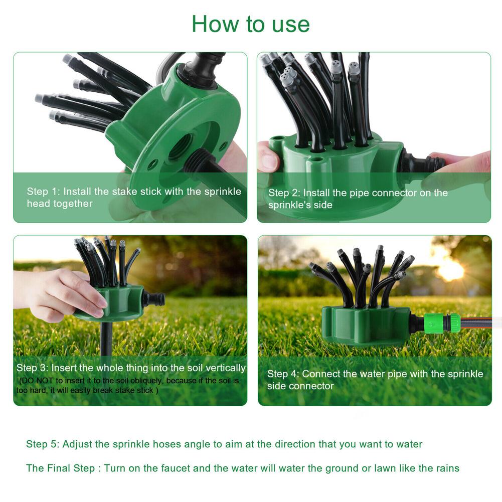 Sikunuo | Foldable Pipe Garden Water Sprinkler System