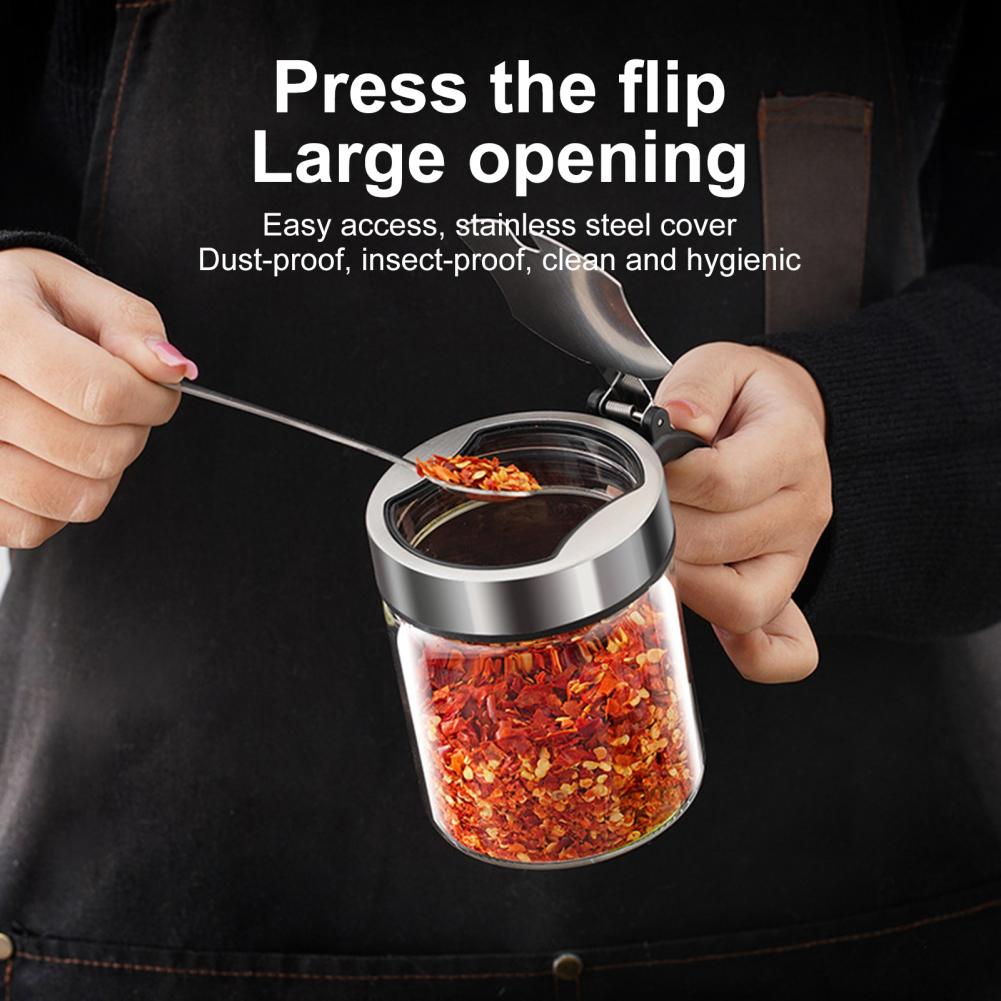 Sikunuo | Moisture Proof Elegant Glass Seasoning Storage Jar