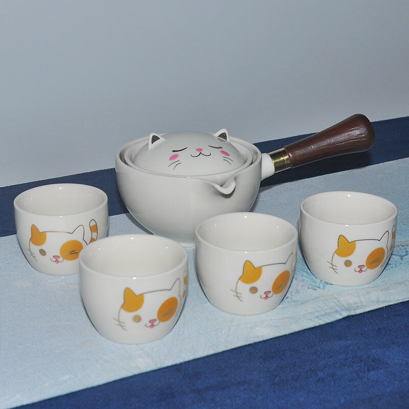 Sikunuo | Self-Rotating Cute Cat Kung Fu Tea Set