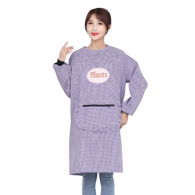 Sikunuo | Cute Long Sleeve Waterproof Kitchen Apron