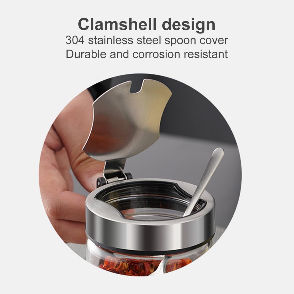Sikunuo | Moisture Proof Elegant Glass Seasoning Storage Jar