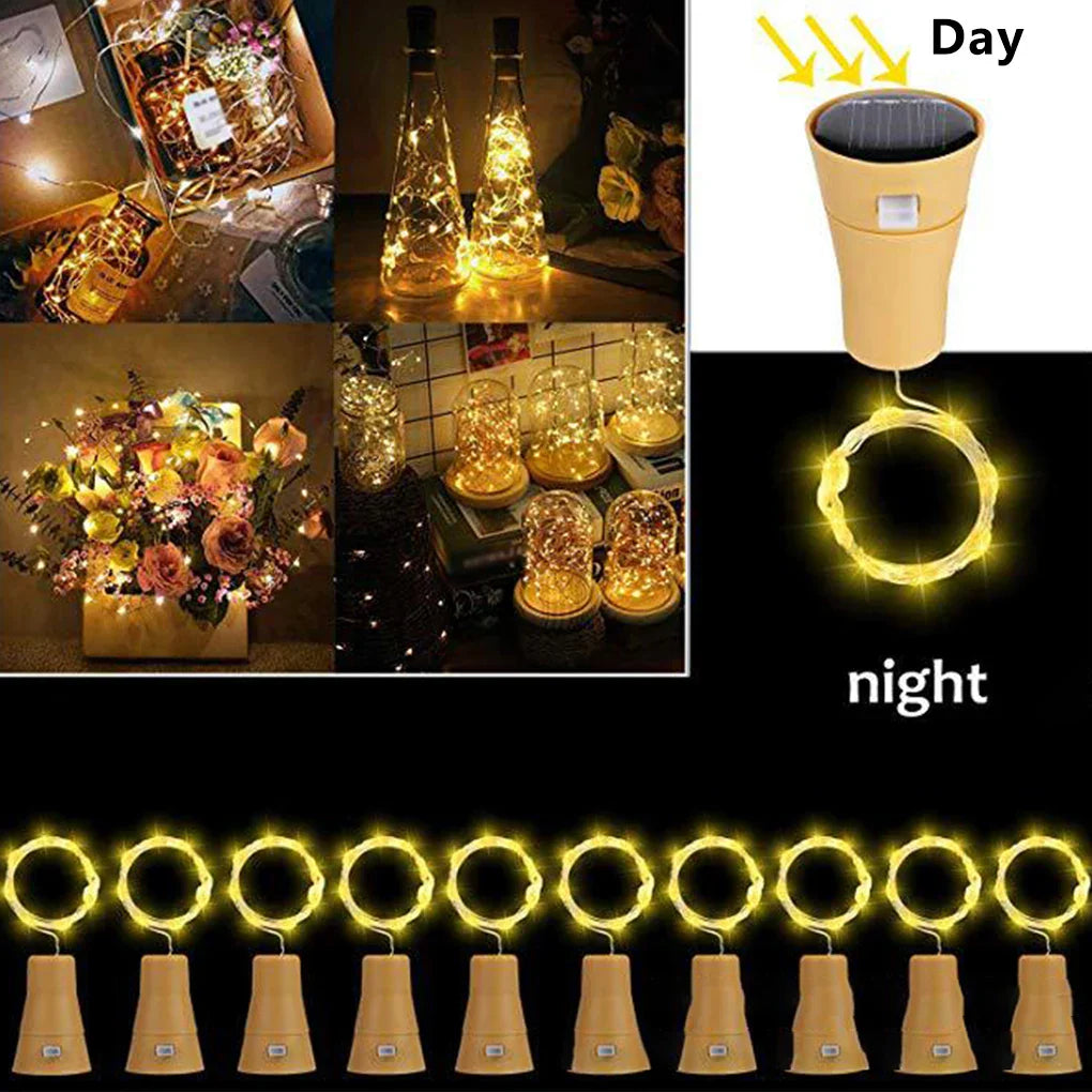 Sikunuo | Solar-Powered Bottle Cork String Lights