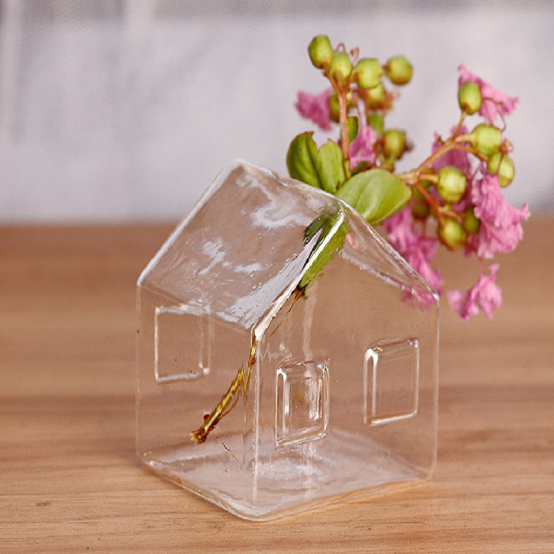 Sikunuo | Simple Mini House Glass Flower Vase