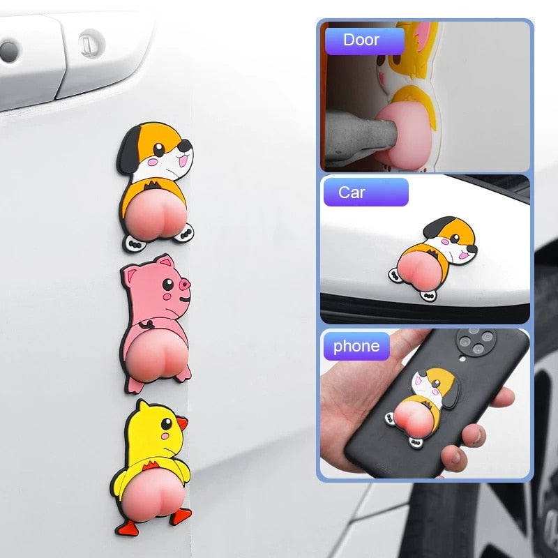 Sikunuo | 3D Cartoon Car Bumper Door Protectors