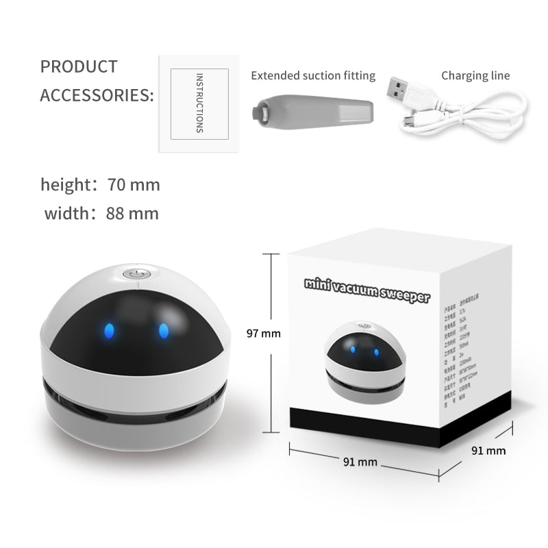 Sikunuo | USB Charging Mini Vacuum Cleaner
