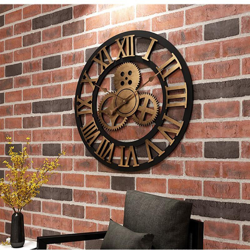 Sikunuo | Handmade Oversized 3D Retro Decorative Wall Clock