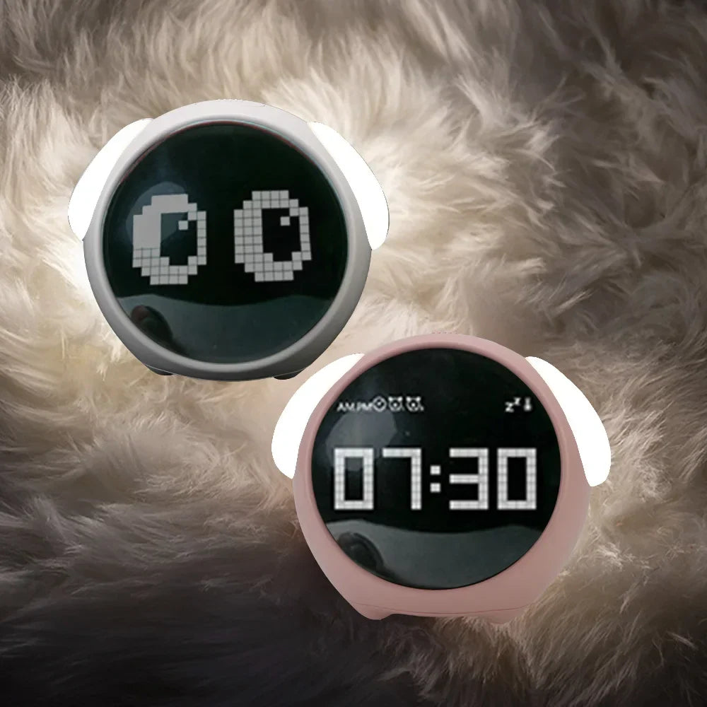 Sikunuo | Cute Expression Night Light Alarm Clock