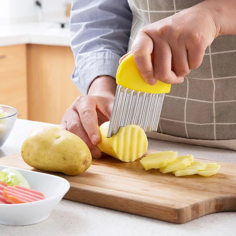 Sikunuo | Speed Cut Wrinkle Manual Potato Chips Slicer