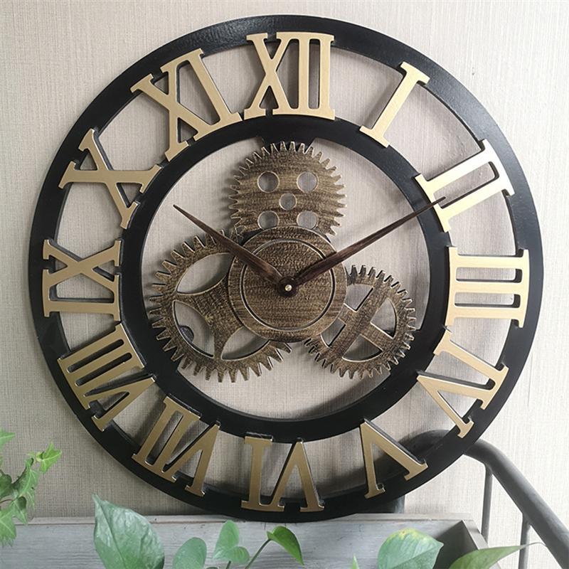 Sikunuo | Handmade Oversized 3D Retro Decorative Wall Clock