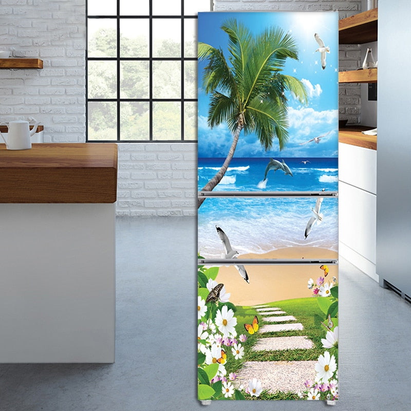 Sikunuo | Stylish Waterproof Self-Adhesive Refrigerator Sticker