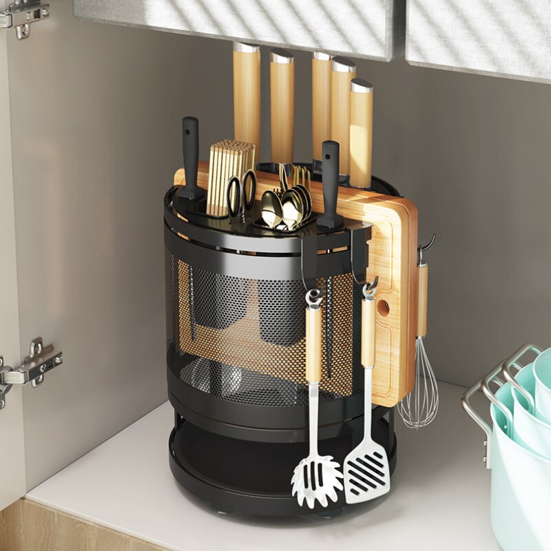 Sikunuo | Rotating Kitchen Organizer Shelf Box
