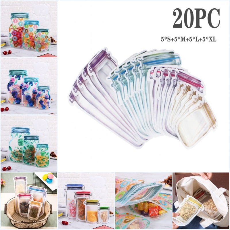 Sikunuo | Reusable Transparent Jar Storage Bags