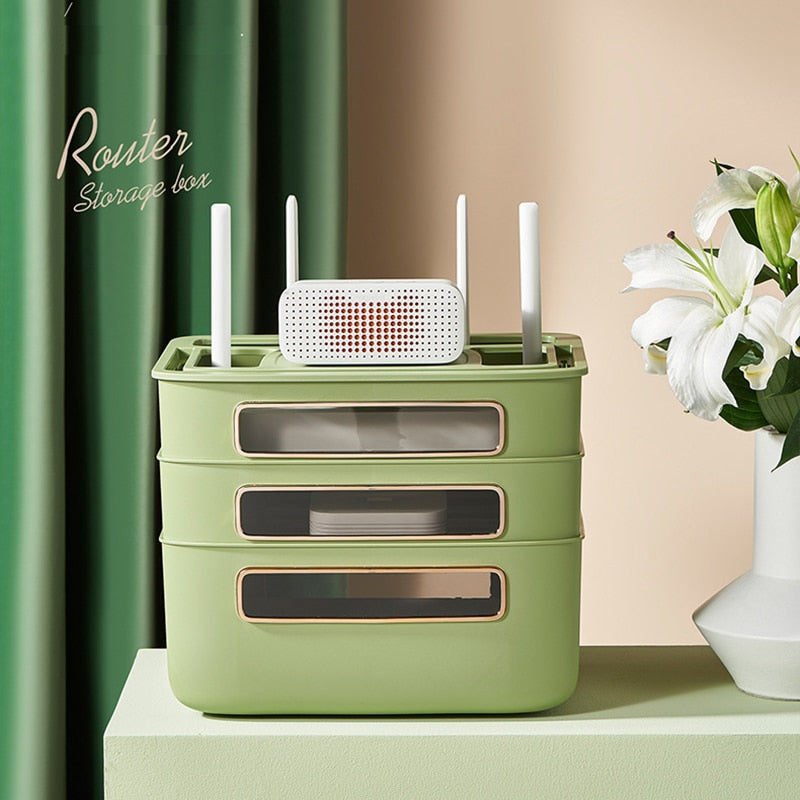 Sikunuo | Nordic Stackable Modem Holder Cable Organizer
