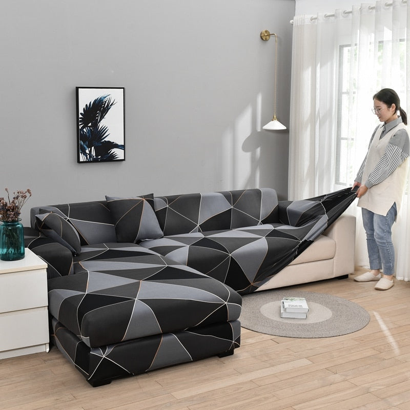 Sikunuo | Modern Non-slip Colorful Elastic Sofa Cover