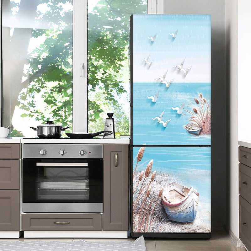 Sikunuo | Stylish Waterproof Self-Adhesive Refrigerator Sticker