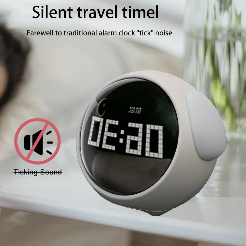 Sikunuo | Cute Expression Night Light Alarm Clock
