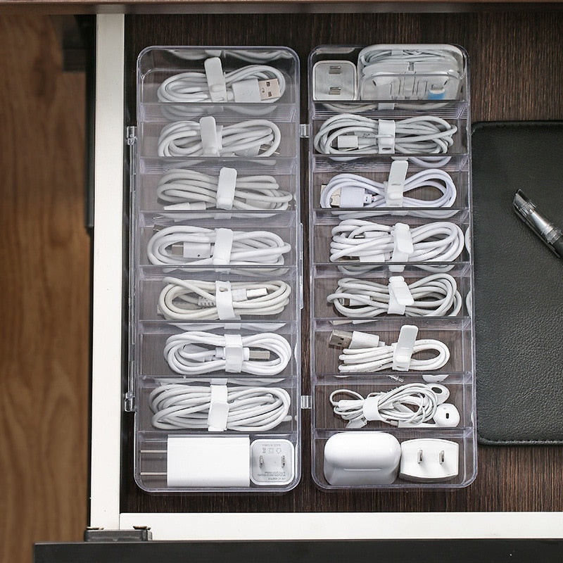 Sikunuo | Transparent Cable Organizer Box