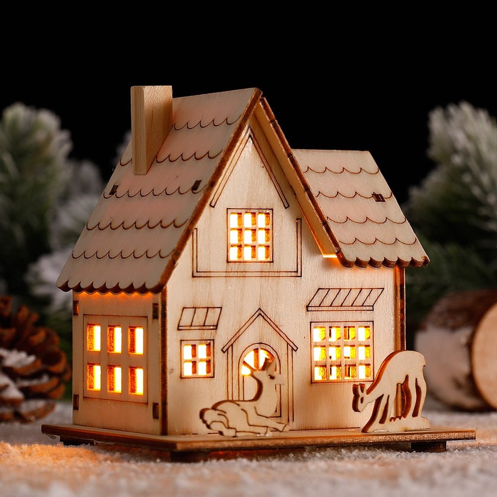 Sikunuo | DIY Wooden Hanging House Decor Glowing Lamp