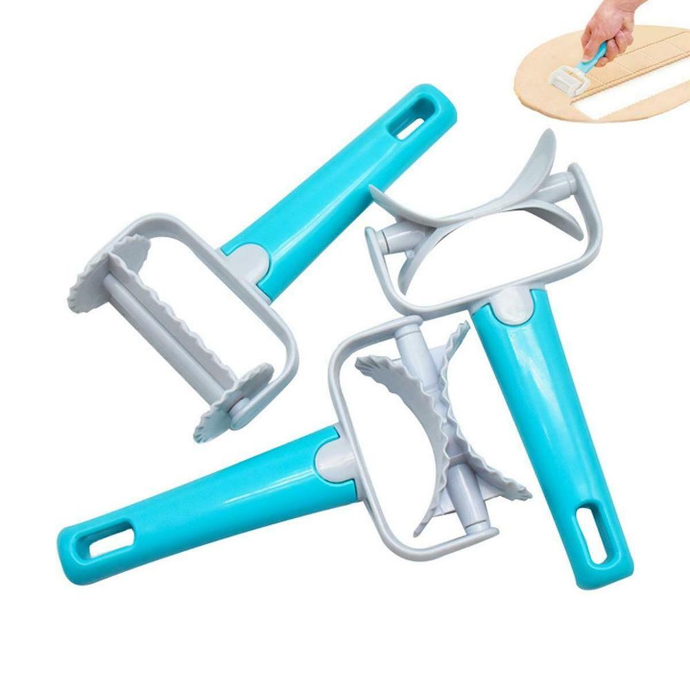 Sikunuo | 3Pcs Cake Decorating Dough Cutter Roller