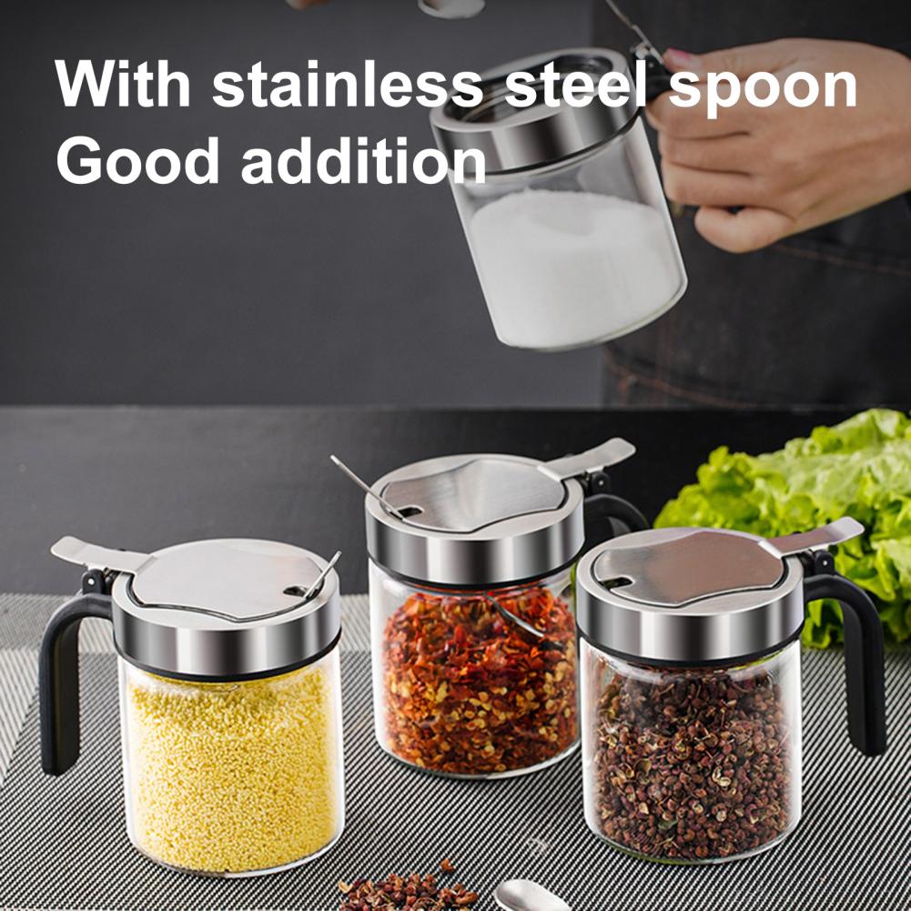 Sikunuo | Moisture Proof Elegant Glass Seasoning Storage Jar