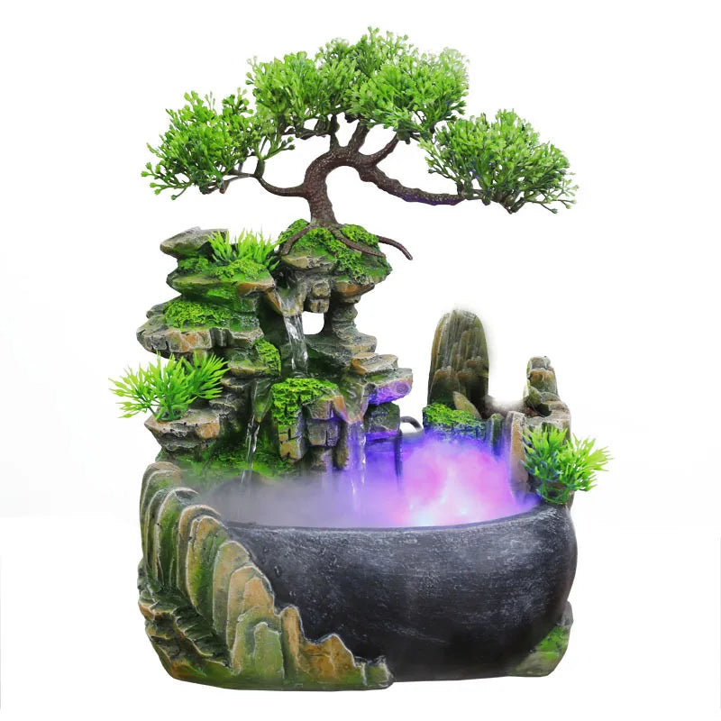 Sikunuo | LED Waterfall Color-Changing Relaxing Fountain