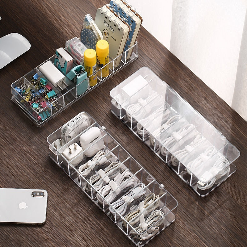 Sikunuo | Transparent Cable Organizer Box