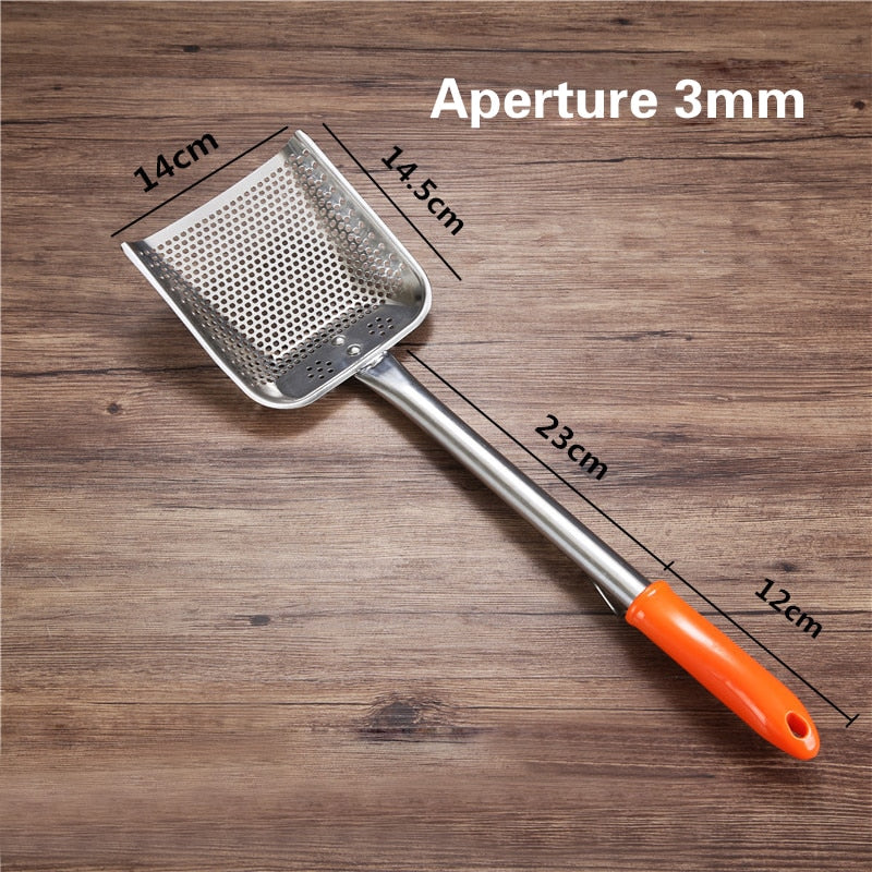 Sikunuo | Stainless Steel Fryer Strainer Spatula